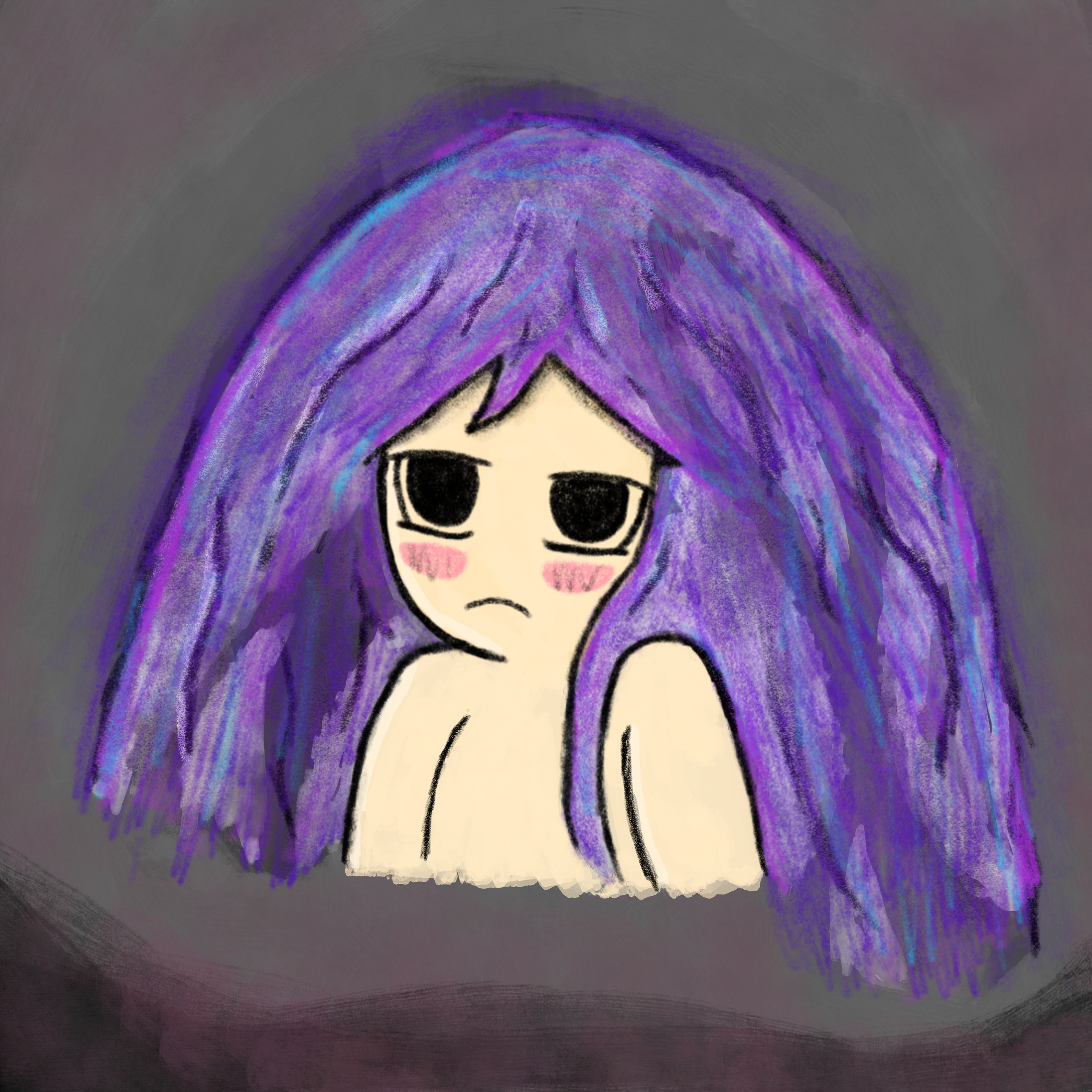 Girl With Purple Hair